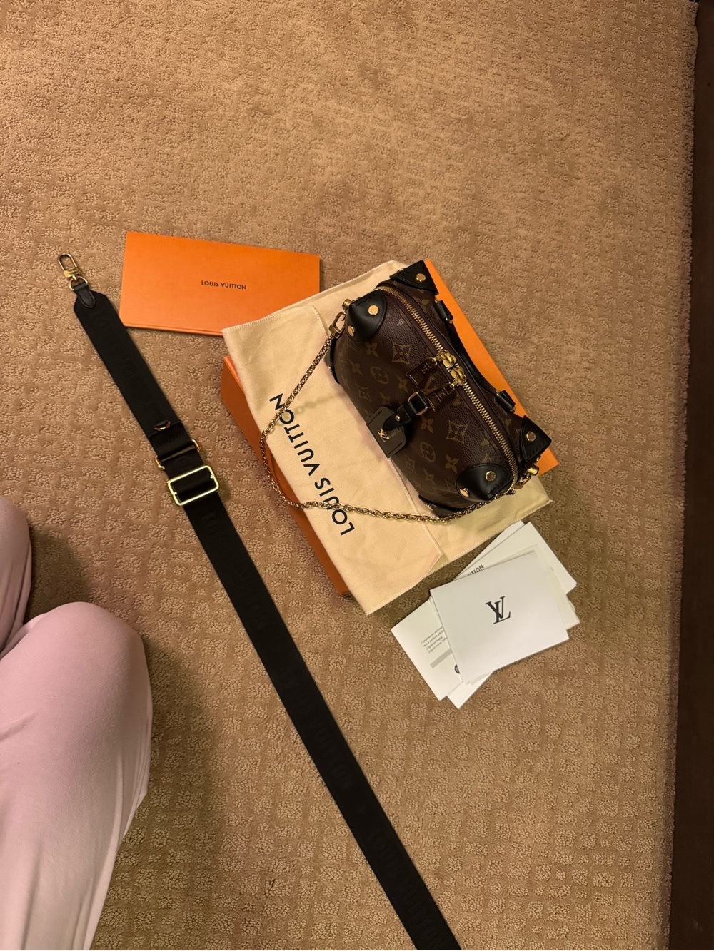Louis Vuitton Monogram Petite Malle Souple Brown & Black (Gold Hardware) - Picture 10 of 15